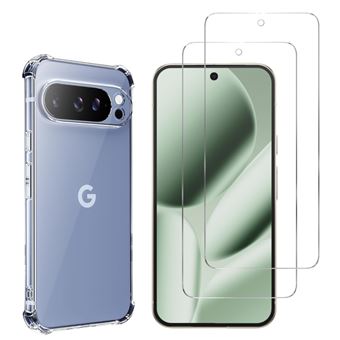Coque Arrière Gel Silicone Pour Google Pixel 8 + 2 Verres Trempés - Noir - Neuf