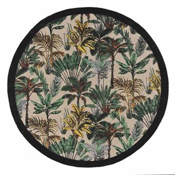 Tapis Déco à Pompons "Balinesia" 120cm Naturel - 1