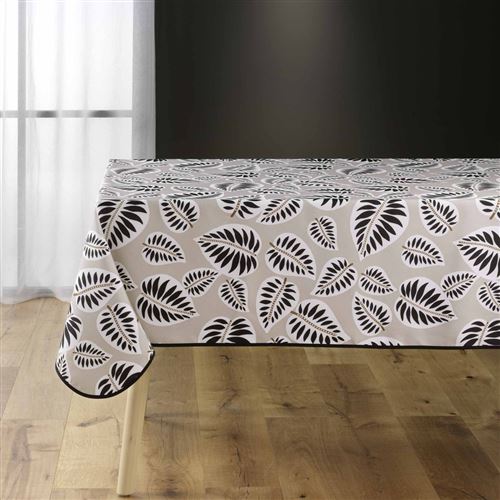 Nappe Antitache Imprimé  "Alma" 150x240cm Noir