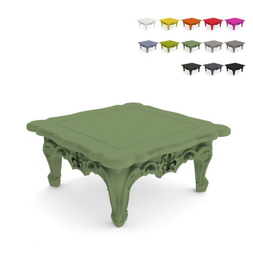 Table Basse Salon Extérieur Jardin Design Moderne Duke Of Love Slide, Couleur: Vert foncé