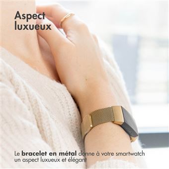 Bracelet Fitbit Charge 5 iMOSHION® Milanees magnetisch bandje zonder  installatiehulp Dorée - Montre connectée - Achat & prix