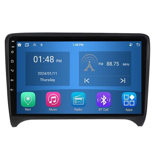 Autoradio RoverOne® Bluetooth CarPlay Android Auto Navigation 4Go RAM 64Go ROM pour Audi TT 2 8J 2006-2014