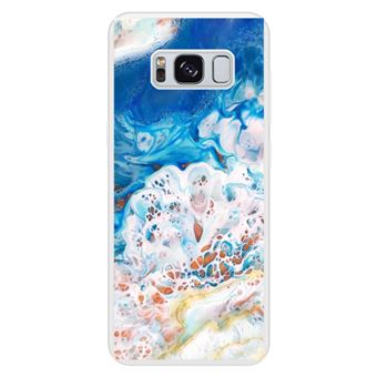 Coque renforcée rigide - Compatible Samsung Galaxy S8 Plus - design marbre ocean - 1