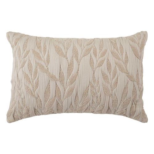 Non Communiqué Beige Atmosphera Créateur D'intérieur - Coussin Déco Jacquard "Lethon" 38X58cm Lin