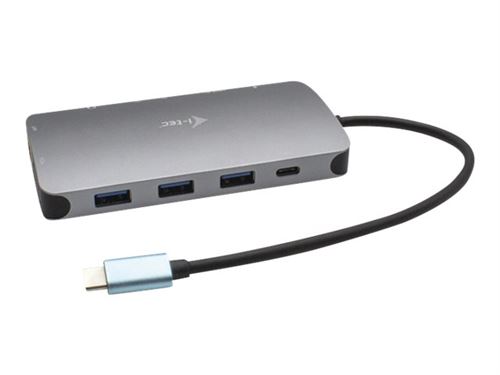 i-Tec USB-C Metal Nano Dock - Station d'accueil - USB-C / Thunderbolt 3 - VGA HDMI - GigE - 112 Watt - Europe