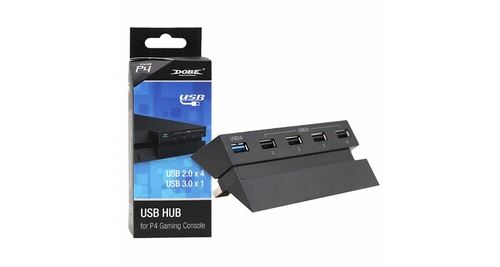 Hub usb 5 ports pour adaptateur d extension de répartiteur de contrôleur de chargeur haute vitesse ps4 - noir