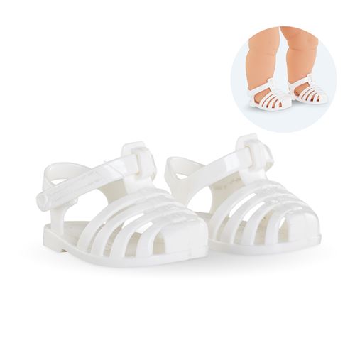 Non Communiqué Multicolore Sandales Blanches Pour Poupon 36 Cm