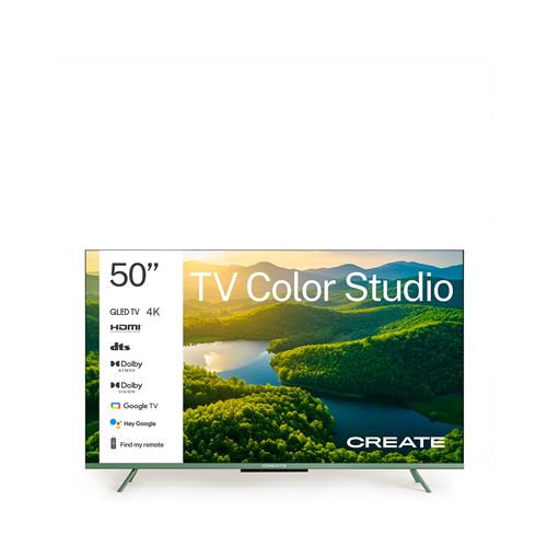 TV COLOR STUDIO Téléviseur intelligent QLED 4K avec écran antireflet et cadre de couleur Sauge