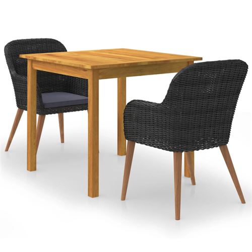 Vidaxl Ensemble De Salle À Manger Jardin 3 Pcs - Image 2