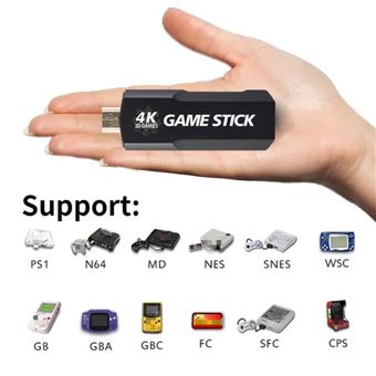 Victorvan 128G Console de jeu vidéo rétro avec Double manette 2.4G sans fil, 4K HD 40000 jeux intégrés pour PSP, PS1, pour d'adultes d'enfants