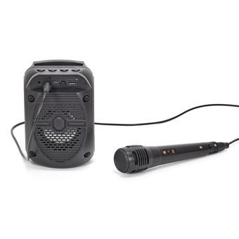 Enceinte Sans Fil "Karaoké & Micro" 15cm Noir - 1