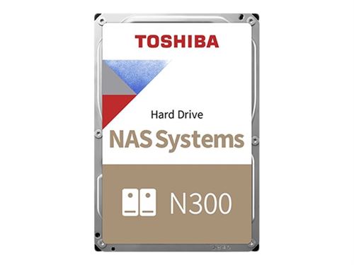 Toshiba N300 NAS - Disque dur - 4 To - interne - 3.5 - SATA 6Gb/s - 7200 tours/min - mémoire tampon : 256 Mo