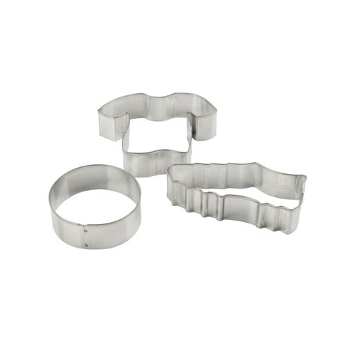 Lot de 3 emporte-pièces thème football en acier Zenker Spécial Football ref 44868