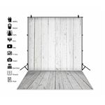 Fond Photo Studio 150x210cm - Vieux Bois Gris - Tissu OldCity - NEUF
