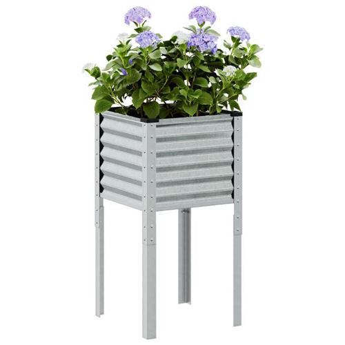 Vidaxl Jardinière Acier Galvanisé 45X45x88 Cm - Image 3