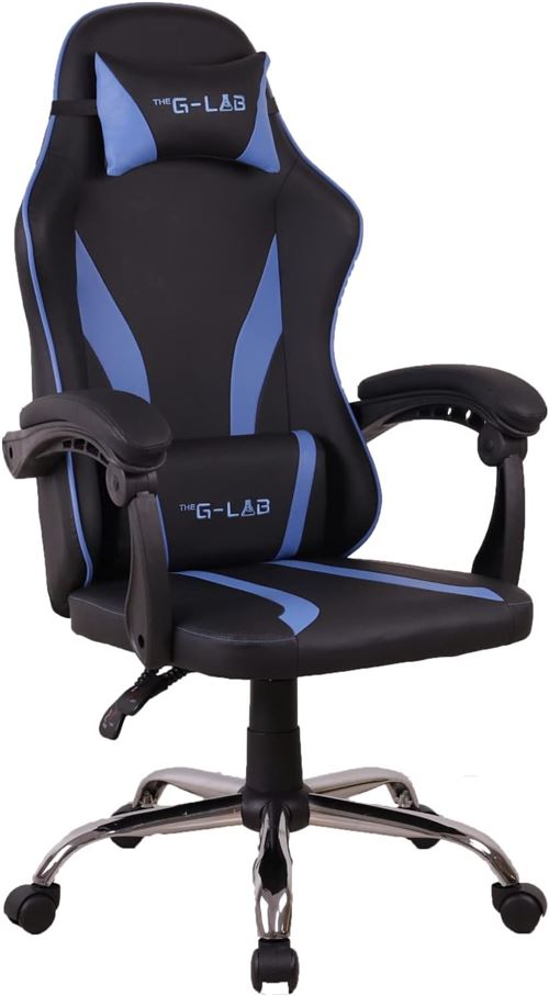 Chaise Gaming Juskys HyperSeat - Simili Cuir, Hauteur Réglable 47-57 Cm, Dossier Inclinable, Support 120 Kg