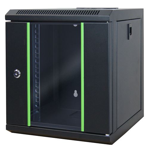 Non Communiqué Noir Waytex 37483 Mini Coffret Réseau 10 Pouces 6U Baie De Brassage Serveur Avec Porte Vitrée Fermeture À Clés