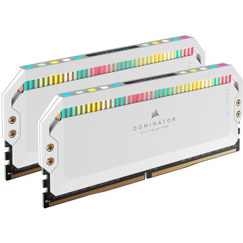 CORSAIR Dominator Platinum RGB - DDR5 - kit - 32 Go: 2 x 16 Go - DIMM 288 broches - 5200 MHz / PC5-41600 - CL40 - 1.25 V - blanc