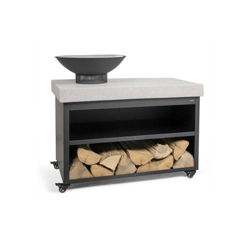 Non Communiqué Noir Brasero Barbecue Sur Desserte Livoo Doc329