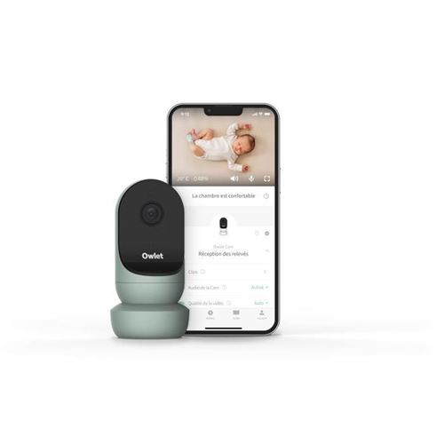 Babyphone Owlet Cam 2 Vidéo HD Vert sauge
