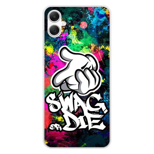 Coque en silicone imprimée compatible Samsung Galaxy A05 Swag or die