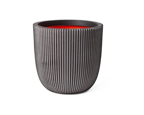 CAPI EUROPE Pot de fleurs boule GROOVE NL - 43x41 cm - Anthracite