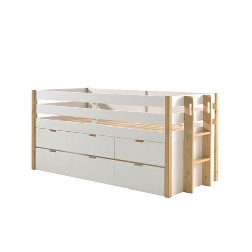 Lit magrit + gigogne bois naturel