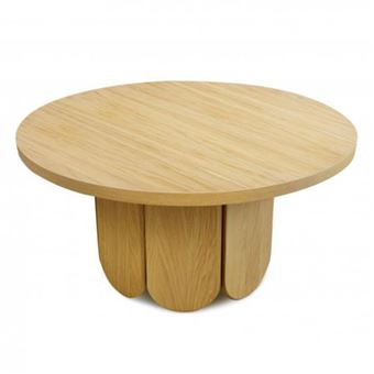 Table Basse Ronde Design "Soft" 78cm Naturel - 1