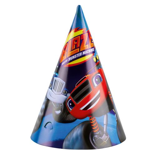 Nickelodeon chapeaux de fête Blaze garçons 16 cm carton 8 pièces