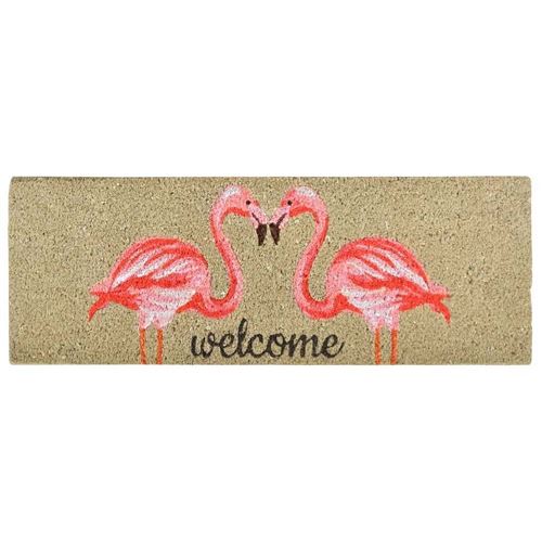 Esschert Design - Tapis en fibres de coco motif Flamants roses