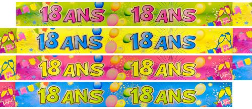 Lot de 10 Bannières métallisées \