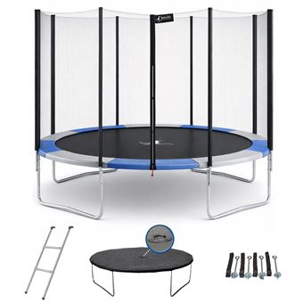 KANGUI Trampoline rond Ø430cm avec filet, échelle, bâche et kit d'ancrage   RALLI 430 - 1