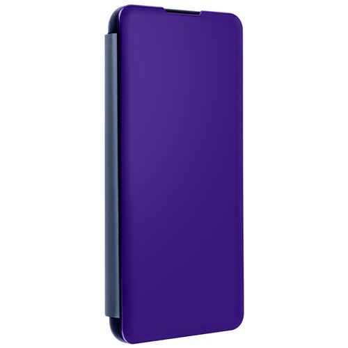 Housse pour Samsung Galaxy S21 Clapet translucide Design Miroir Support Vidéo Bleu nuit