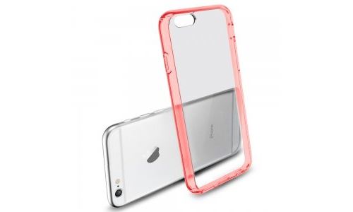 Coque souple en gel type bumper crystal rouge avec dos transparent pour iPhone 6