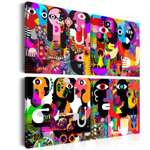 Tableau - Abstract Conversations .Taille : 80x80
