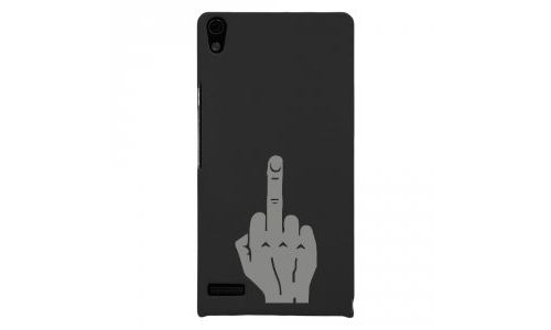 Coque rigide pour Huawei Ascend P6 avec impression Motifs doigt d'honneur