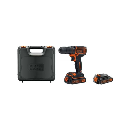 Black + Decker Black And Decker - Perceuse Visseuse Sans Fil 18 V 1.5 Ah 2 Batteries Avec Coffret - Bdcdc