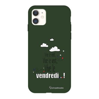 -5€98 sur Coque pour iPhone 11 Silicone Liquide Douce vert ...