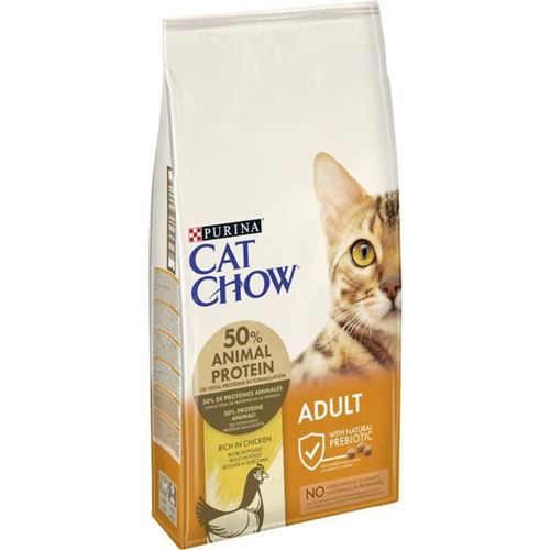 Comparer les prix de PURINA CAT CHOW Adult au Poulet - Croquettes pour chat-