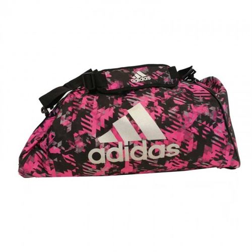 adidas sac de sport de combat 2-en-1 camouflage rose/argent 59 litres