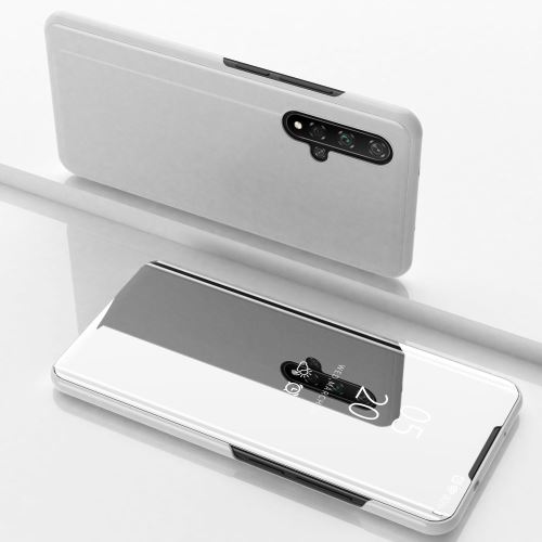 Etui en PU miroir de vue vertical blanc pour votre Huawei Honor 20/Nova 5T
