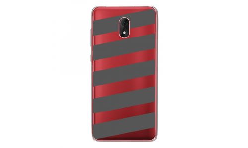 Coque souple pour Wiko Lenny 5 avec impression Motifs bandes grises