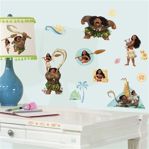 ROOMMATES  Rmk3382scs Disney Moana Peel et b&acirc;ton Stickers muraux