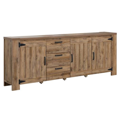 CAMPAGNE Enfilade classique decor ton bois - L 219,5 cm