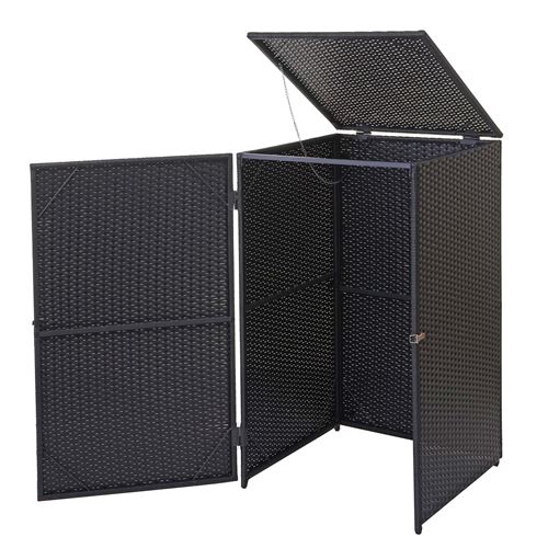Enveloppement pour poubelle HWC-E25, polyrotin 2x120l noir