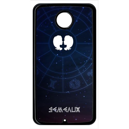 Coque Signe Astrologique Gemeaux Compatible Google Nexus 6 Transparent