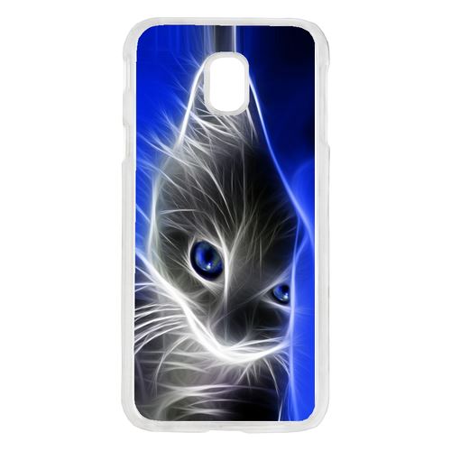 Coque Chat Eyes Blue Compatible Galaxy J5 2017 Transparent