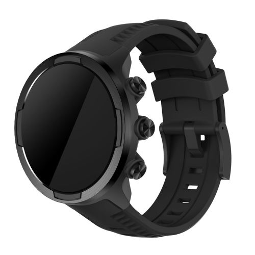 Bracelet de montre Compatible avec Suunto 9/ Baro, Gel de silice - Noir