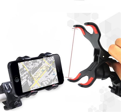 Support Velo pour IPHONE Xr Smartphone Guidon Pince GPS Noir Universel 360  Rotatif VTT Cyclisme Universel - Support pour téléphone mobile - Achat &  prix
