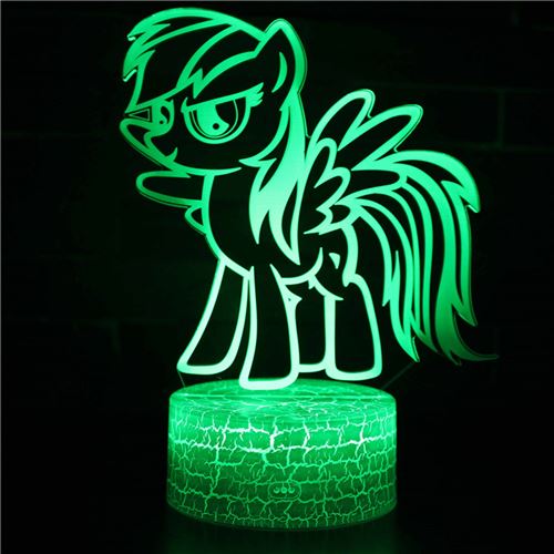 Stack - Lampe Veilleuse 3D Enfant - Motif Cheval - Tactile - Télécommande - 7 Couleurs - Image 2